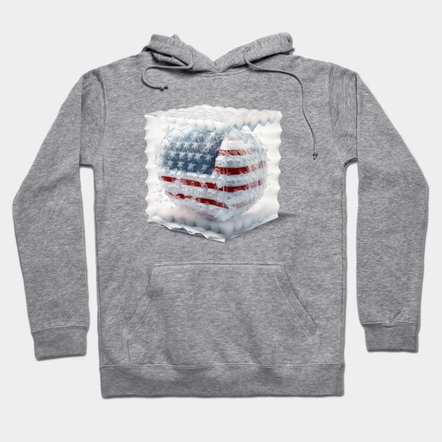 Bubble-Wrapped Democracy: Protecting America's Fragile Foundations Hoodie by Puff Sumo